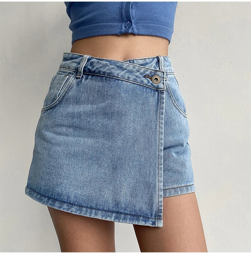 High Waist Denim Skirt