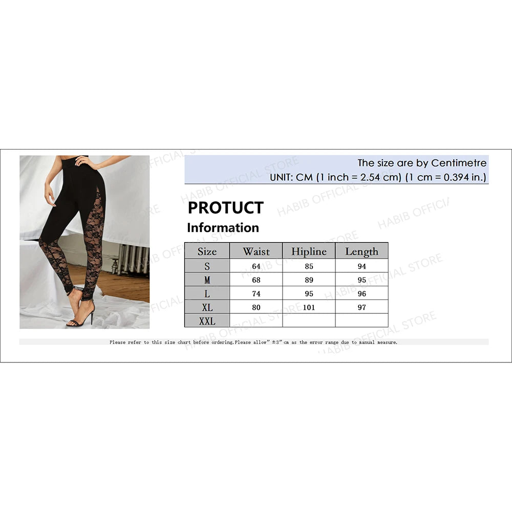 High Waist Black Lace Leggings