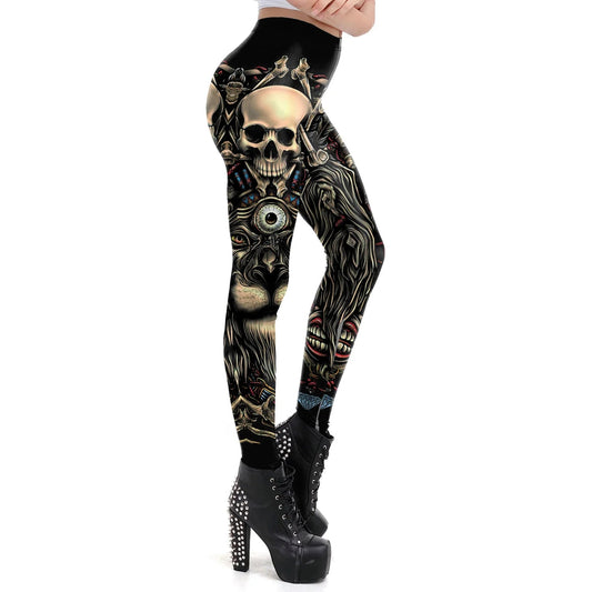 Gothic Style Skull New Design Leggings