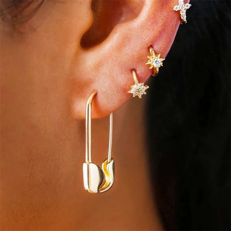 Paper Clip Pin Earrings