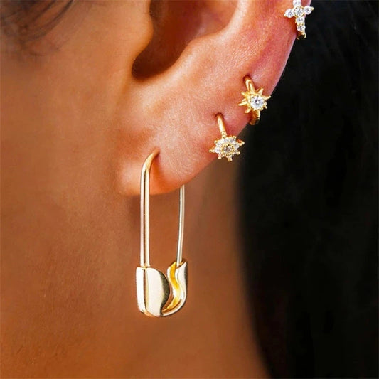 Paper Clip Pin Earrings