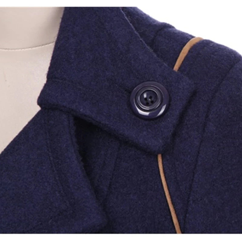 Elegant Office Solid Long Trench Coat