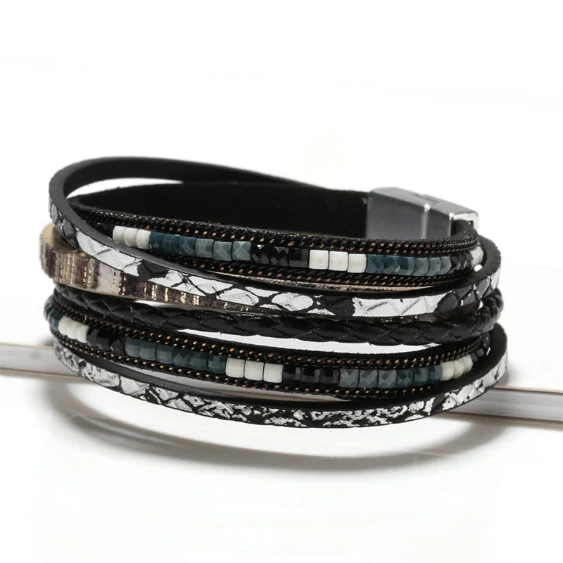 Genuine Leather Wrap Bracelet