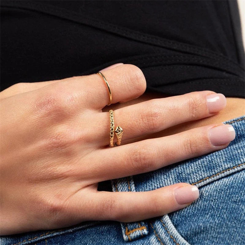 18K Gold Plated Snake Ring