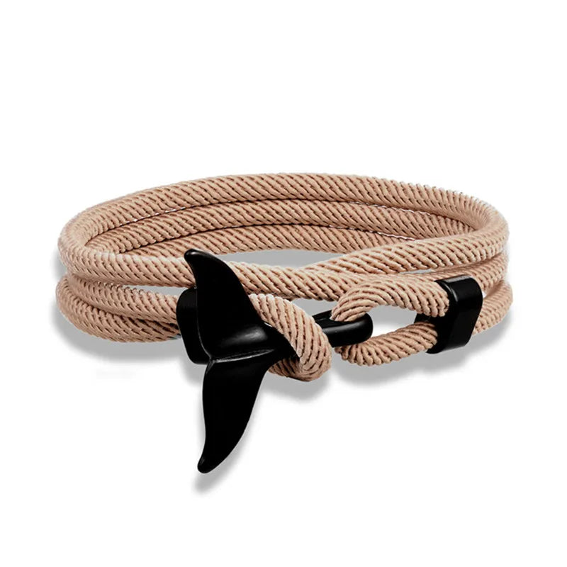 Whale Tail Anchor Multilayer Bracelet