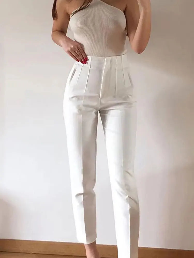 Elegant High Waist Pencil Pants
