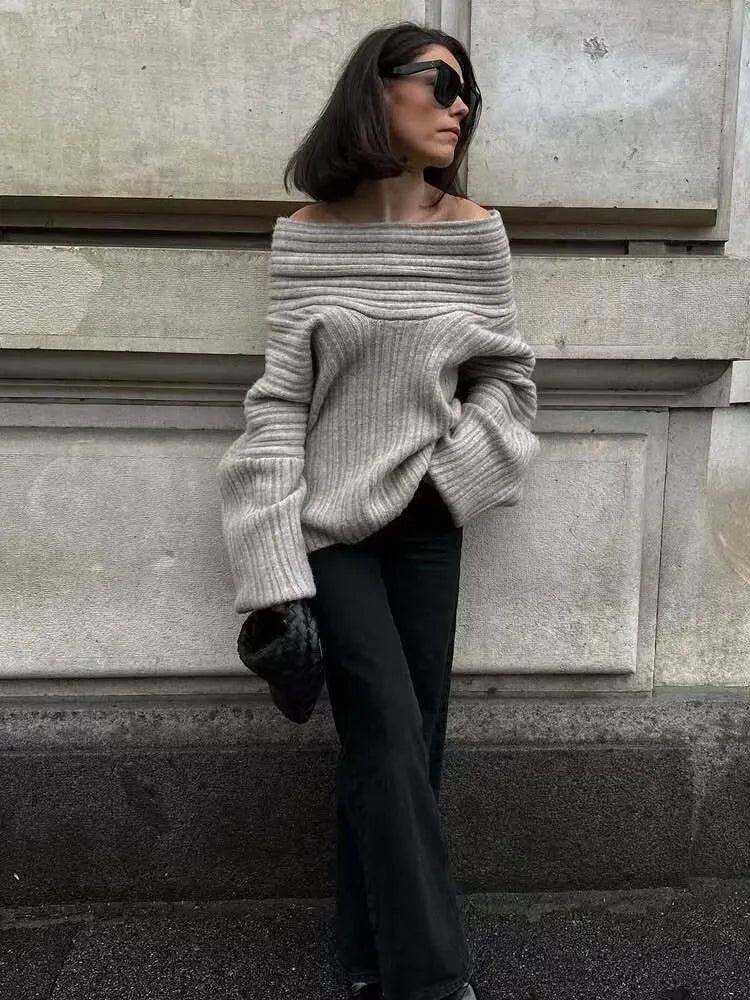 Lazy Look Vintage Knit Sweater