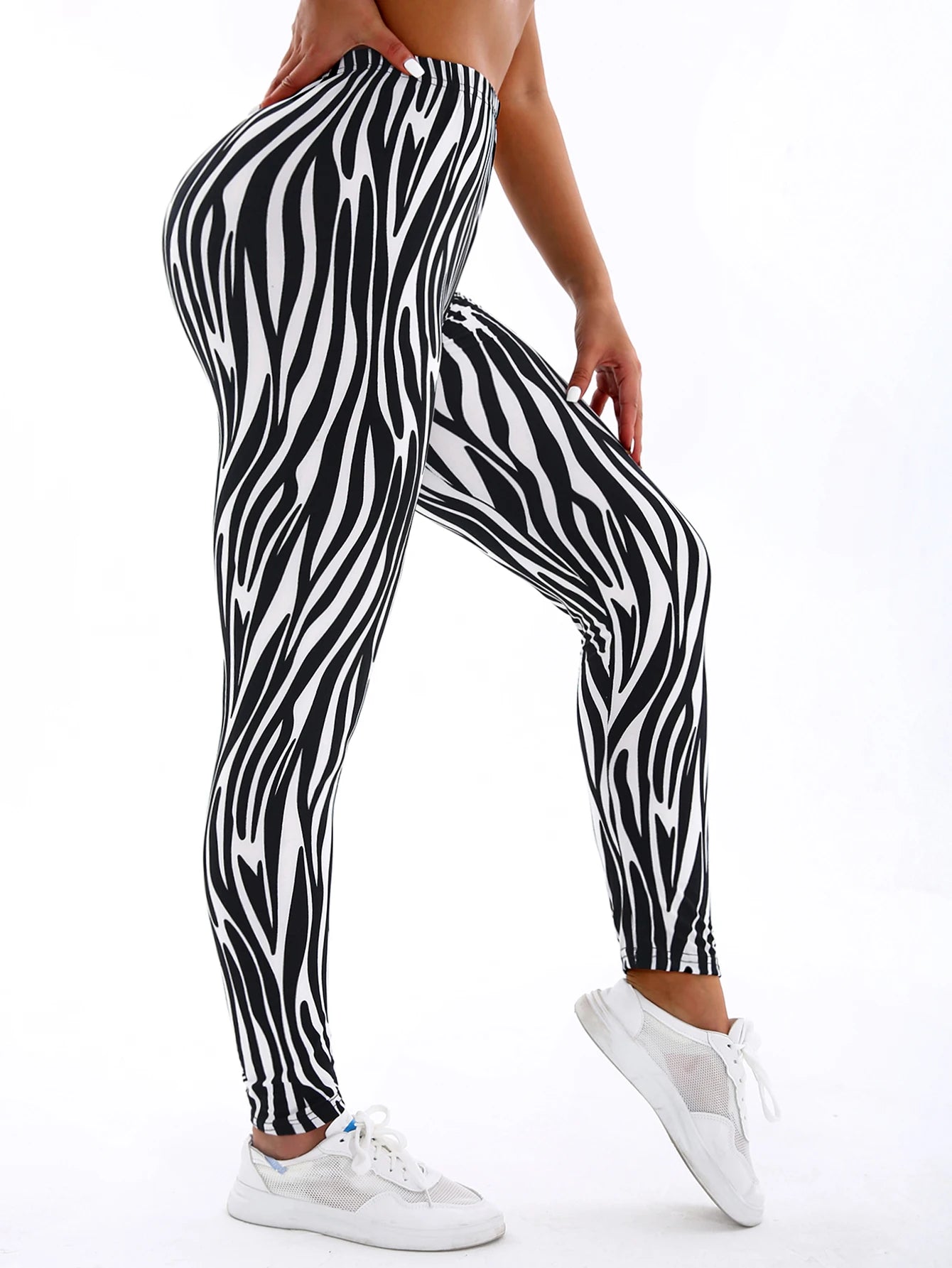 Casual Stripe Workout Leggings