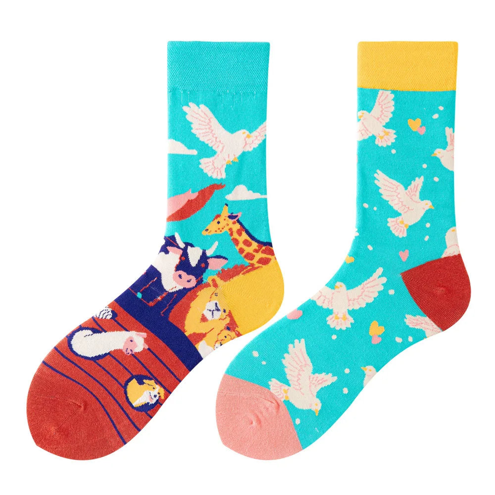 Cool Jacquard Cartoon Socks
