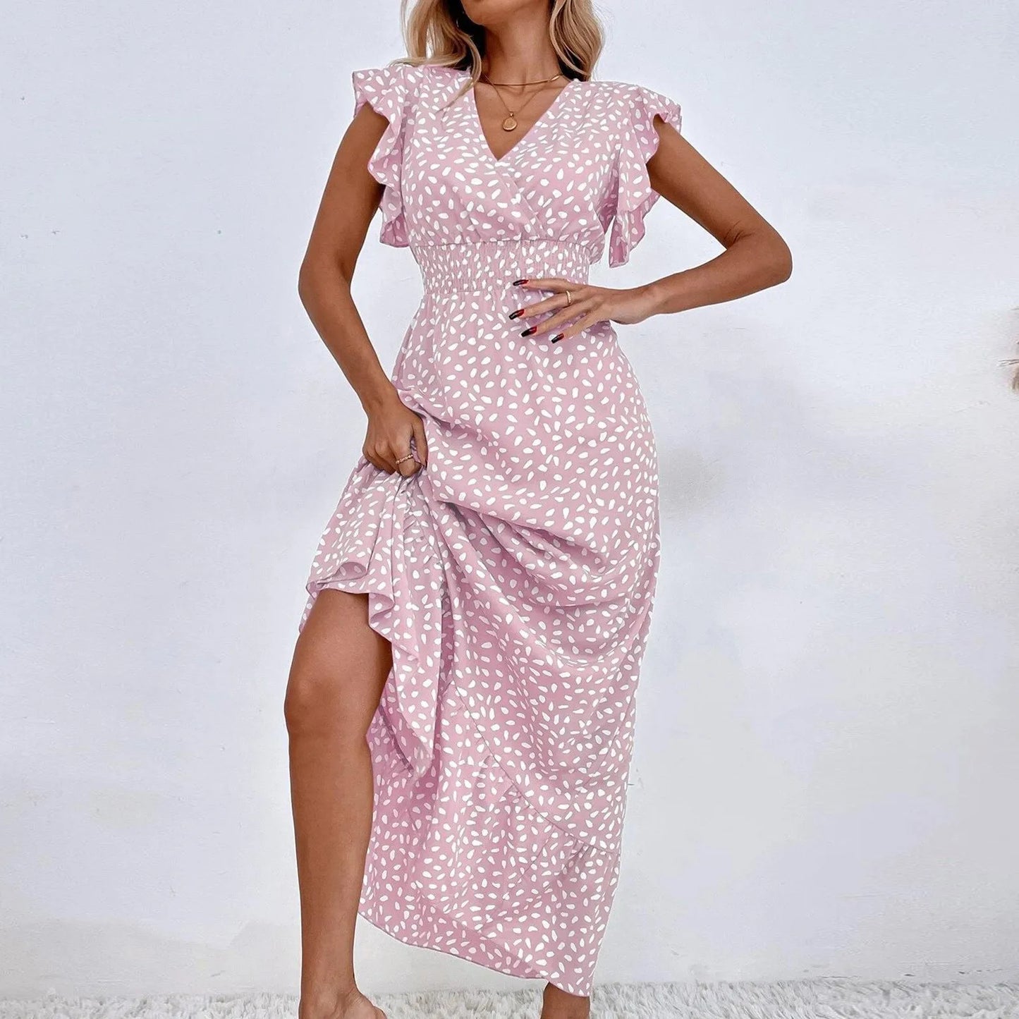 Vintage Paisley Print Long Dress