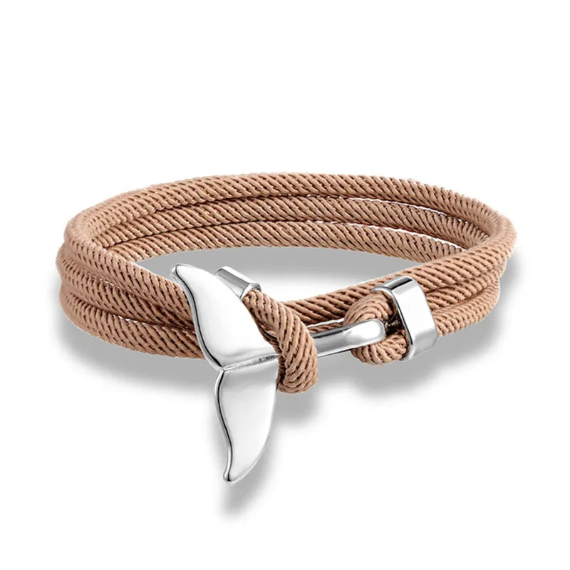 Whale Tail Anchor Multilayer Bracelet