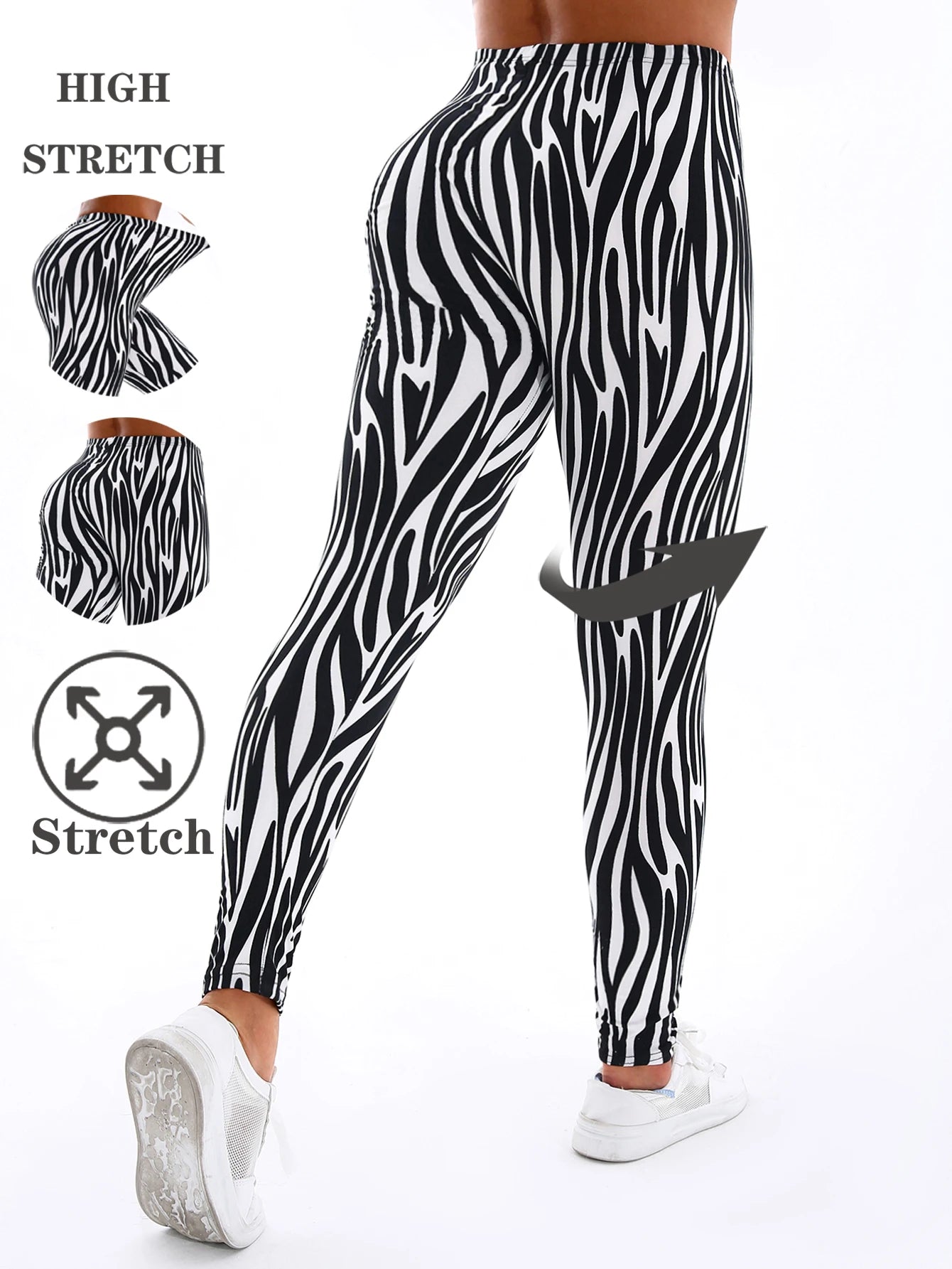 Casual Stripe Workout Leggings