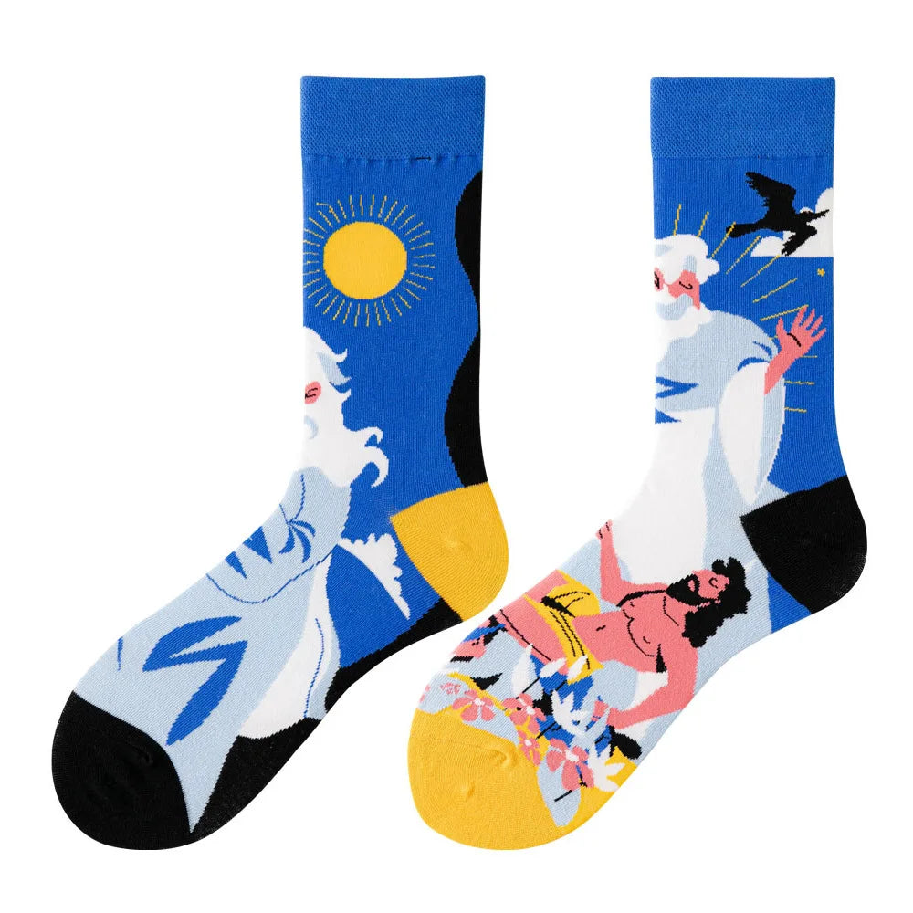 Cool Jacquard Cartoon Socks