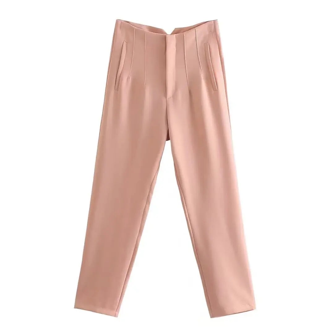 Elegant High Waist Pencil Pants