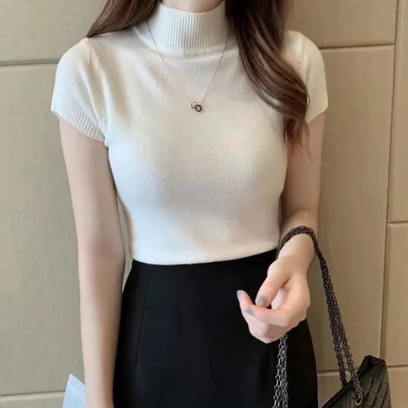Turtleneck Knitted Shirt