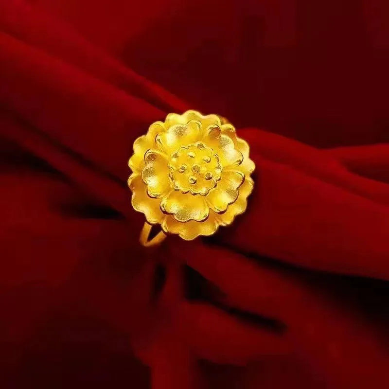Gold Vintage Flower Ring