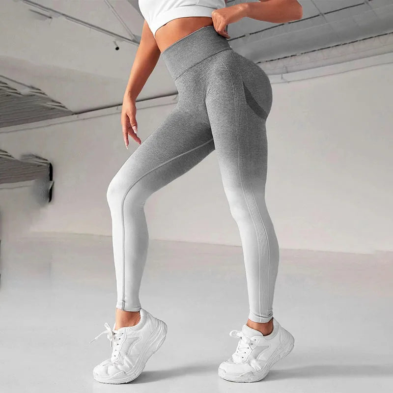 High Waist Gradient Leggings for Women