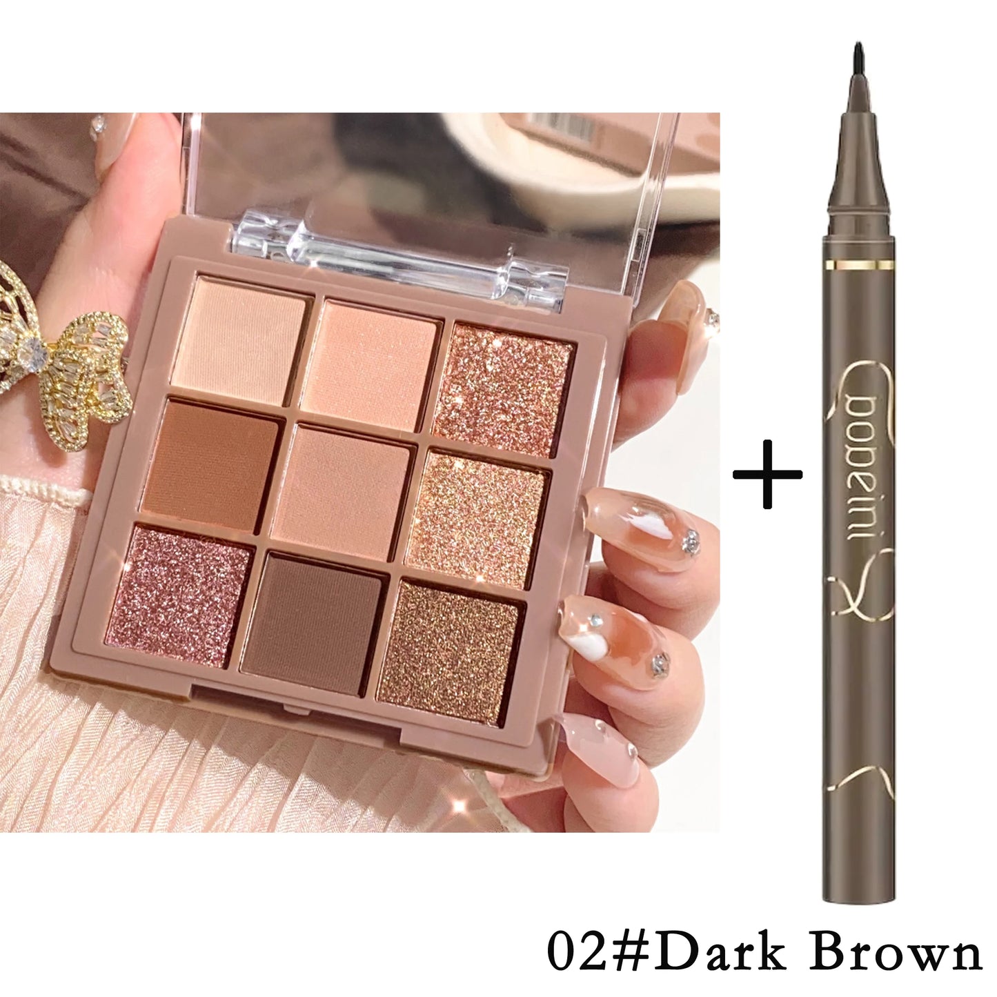 9 Colors Sakura Christmas Eyeshadow Palette