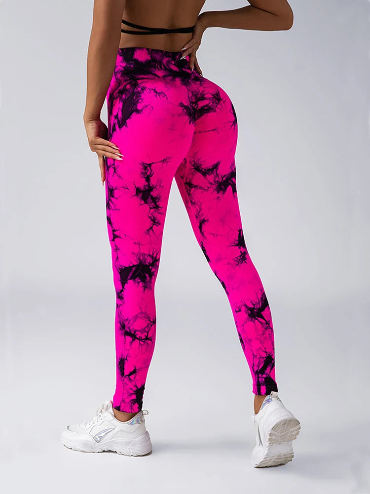 Seamless Tie Dye Yoga Leggings