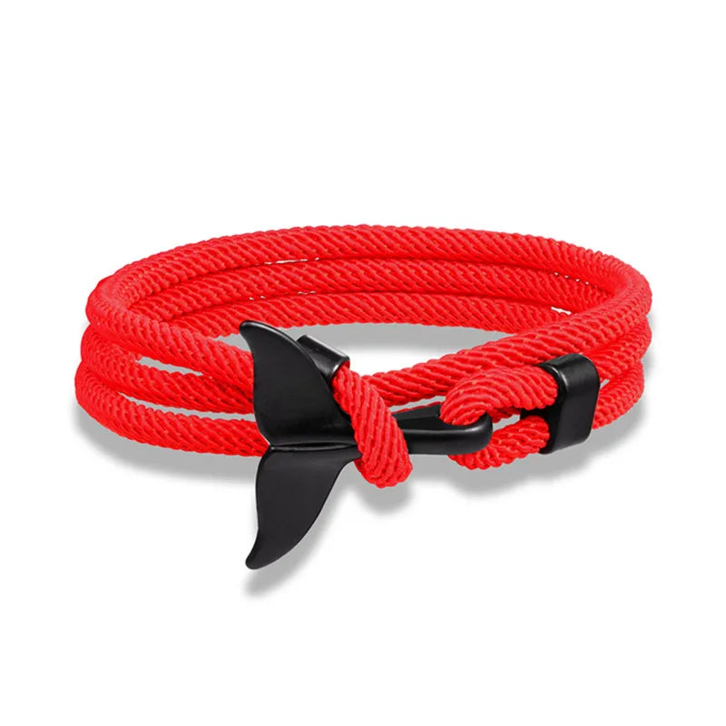 Whale Tail Anchor Multilayer Bracelet