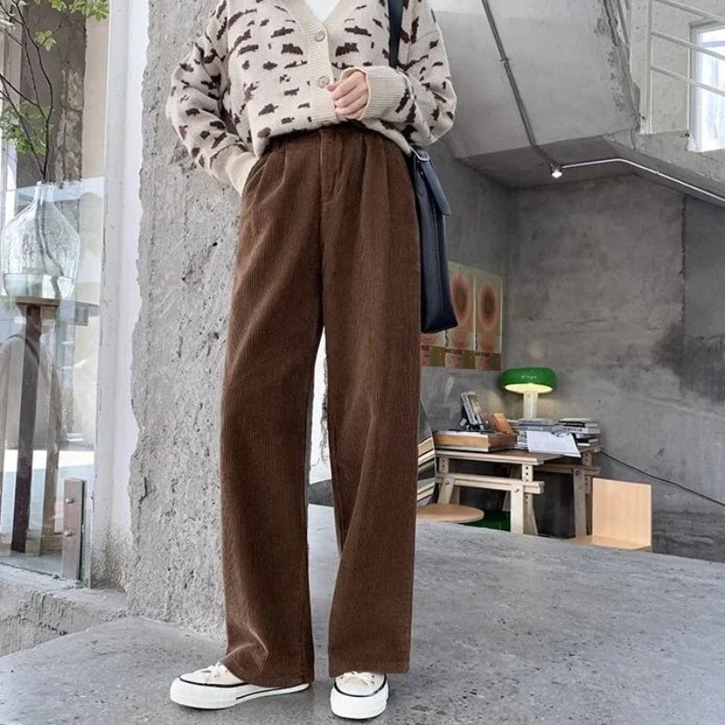Corduroy Straight Pants