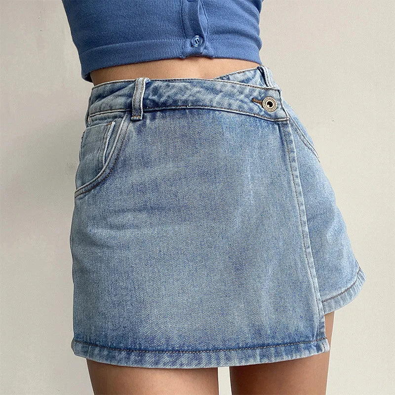 High Waist Denim Skirt