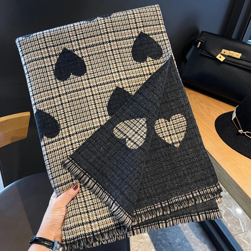 Double Sided Plaid Scarf