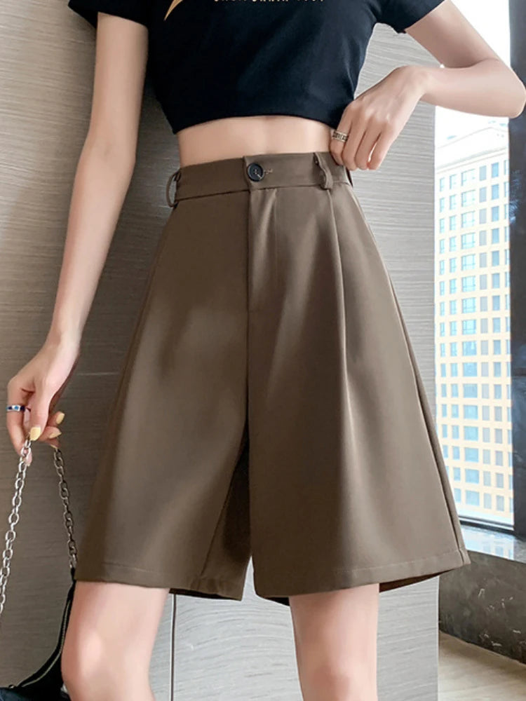 Summer Wide Leg Knee-length Shorts