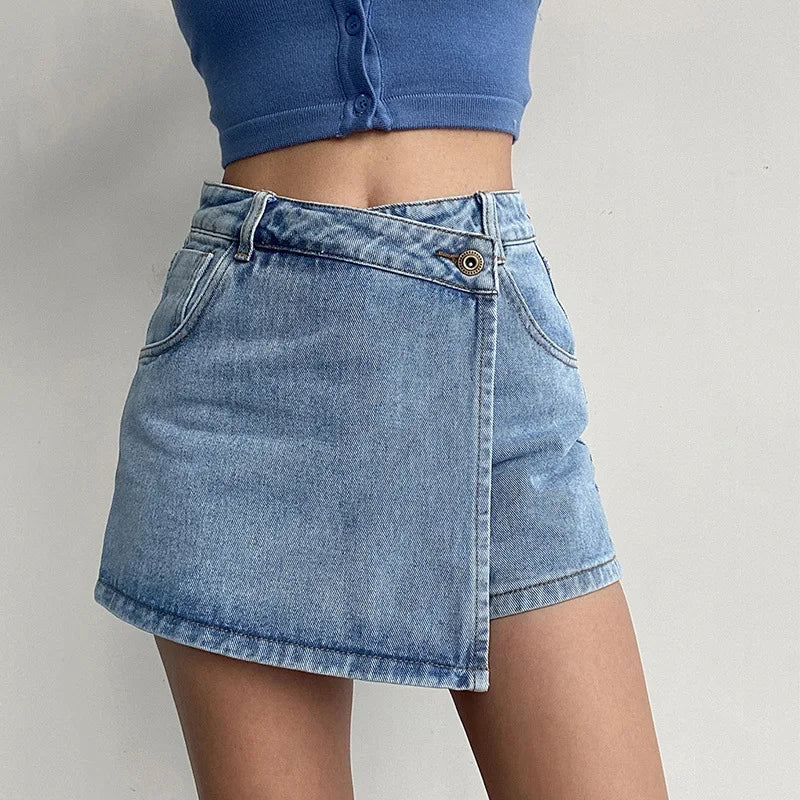 High Waist Denim Skirt