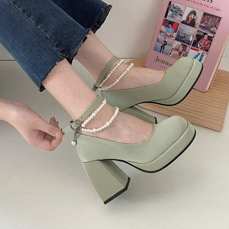 Retro Mary Jane High Heels