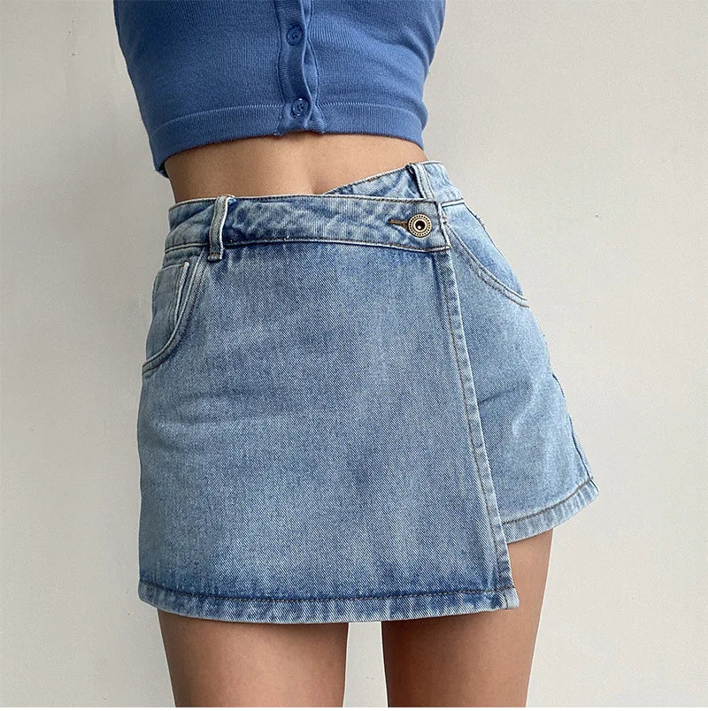 High Waist Denim Skirt