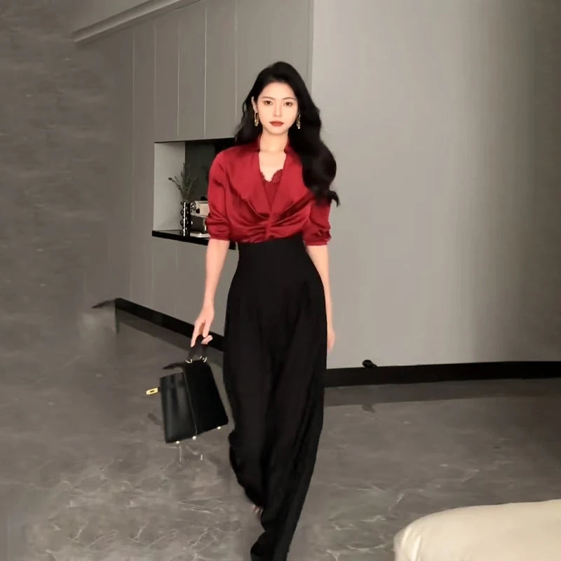 Ultra High Waist Wide Leg Trousers