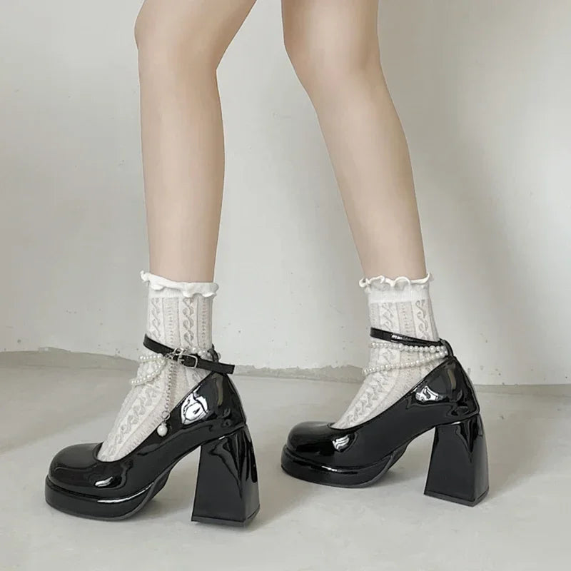 Retro Mary Jane High Heels