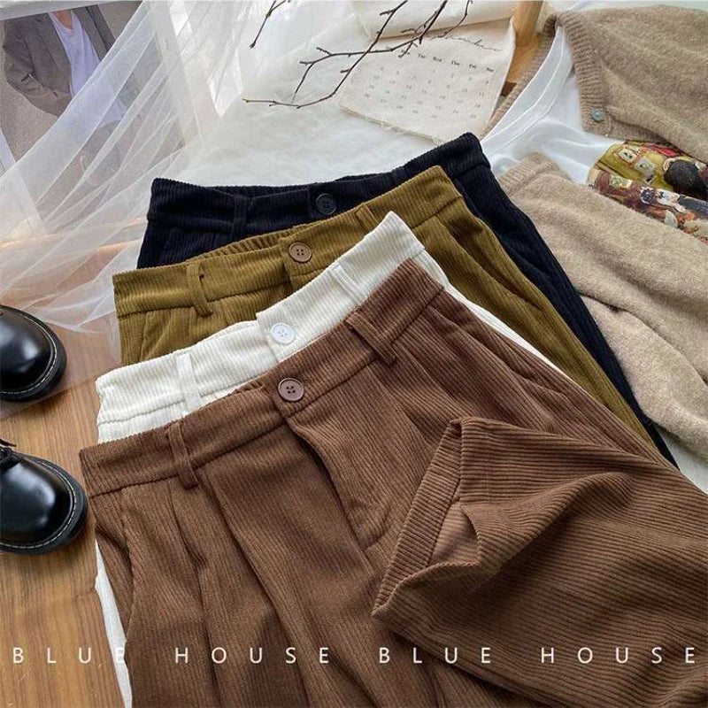 Corduroy Straight Pants
