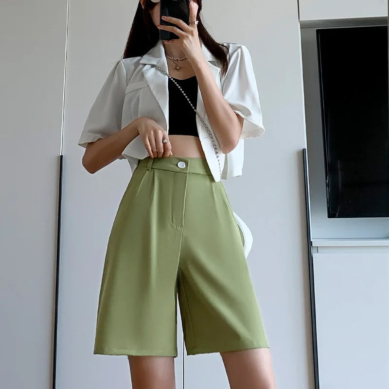 Summer Wide Leg Knee-length Shorts