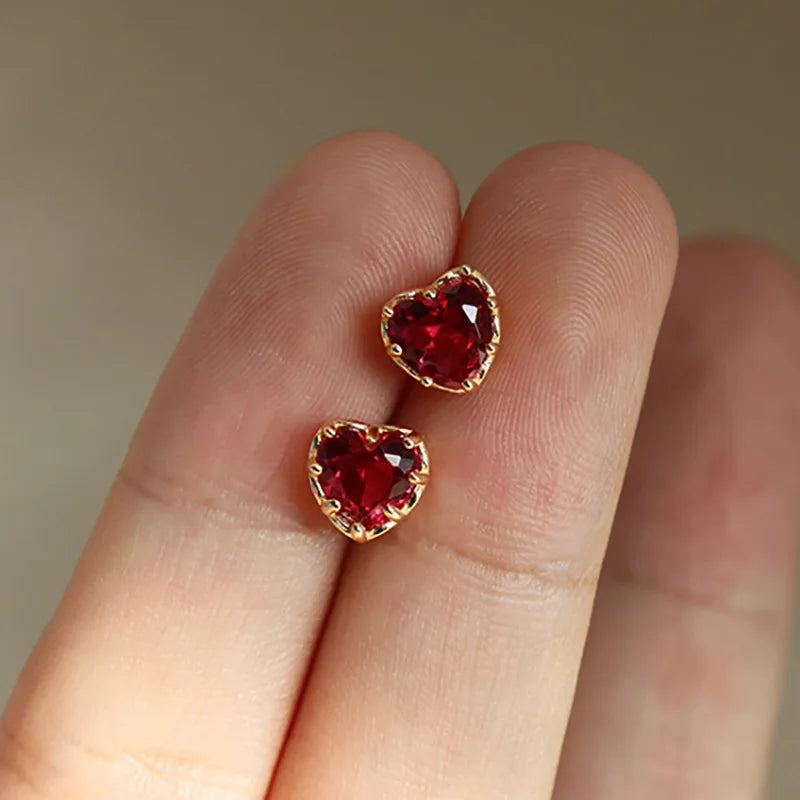 Gold and Silver Plated Crystal Stud Earrings