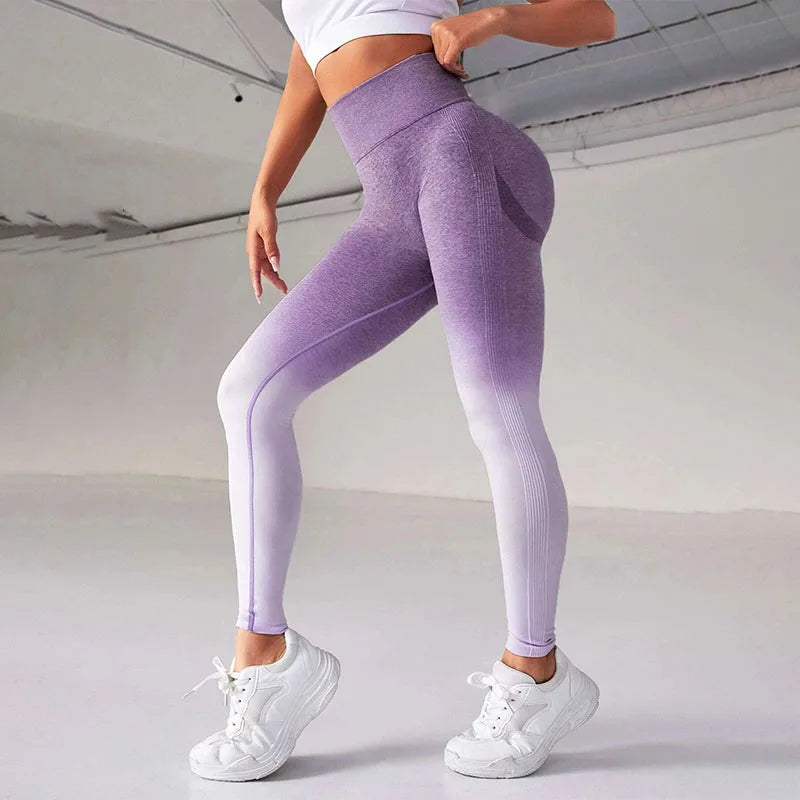 High Waist Gradient Leggings for Women