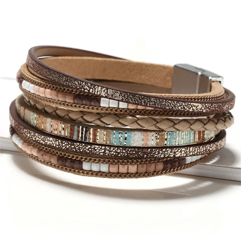 Genuine Leather Wrap Bracelet