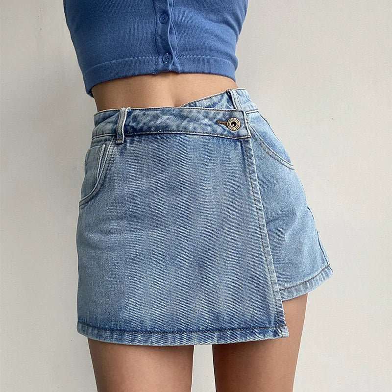 High Waist Denim Skirt