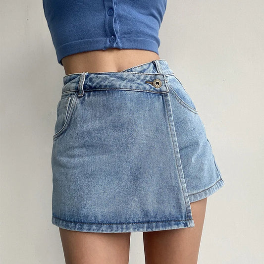 High Waist Denim Skirt