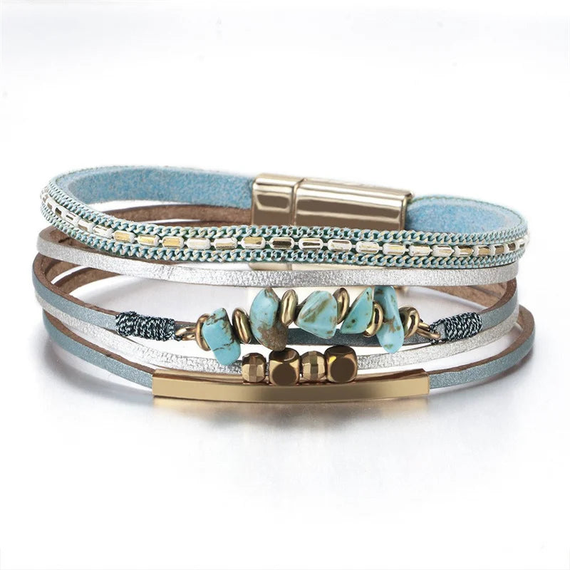 Genuine Leather Wrap Bracelet