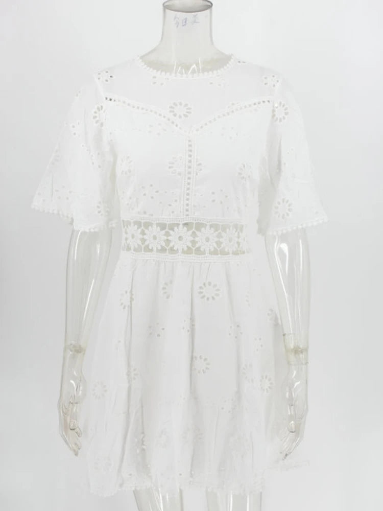 Summer Elegant Vintage White Dress