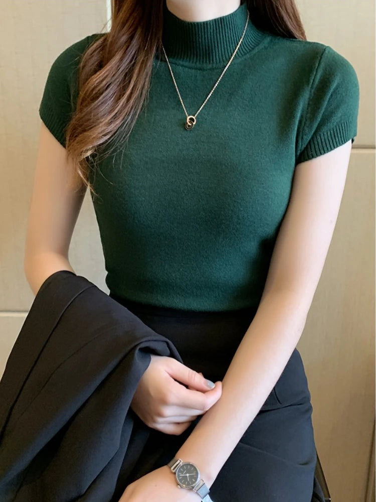 Turtleneck Knitted Shirt