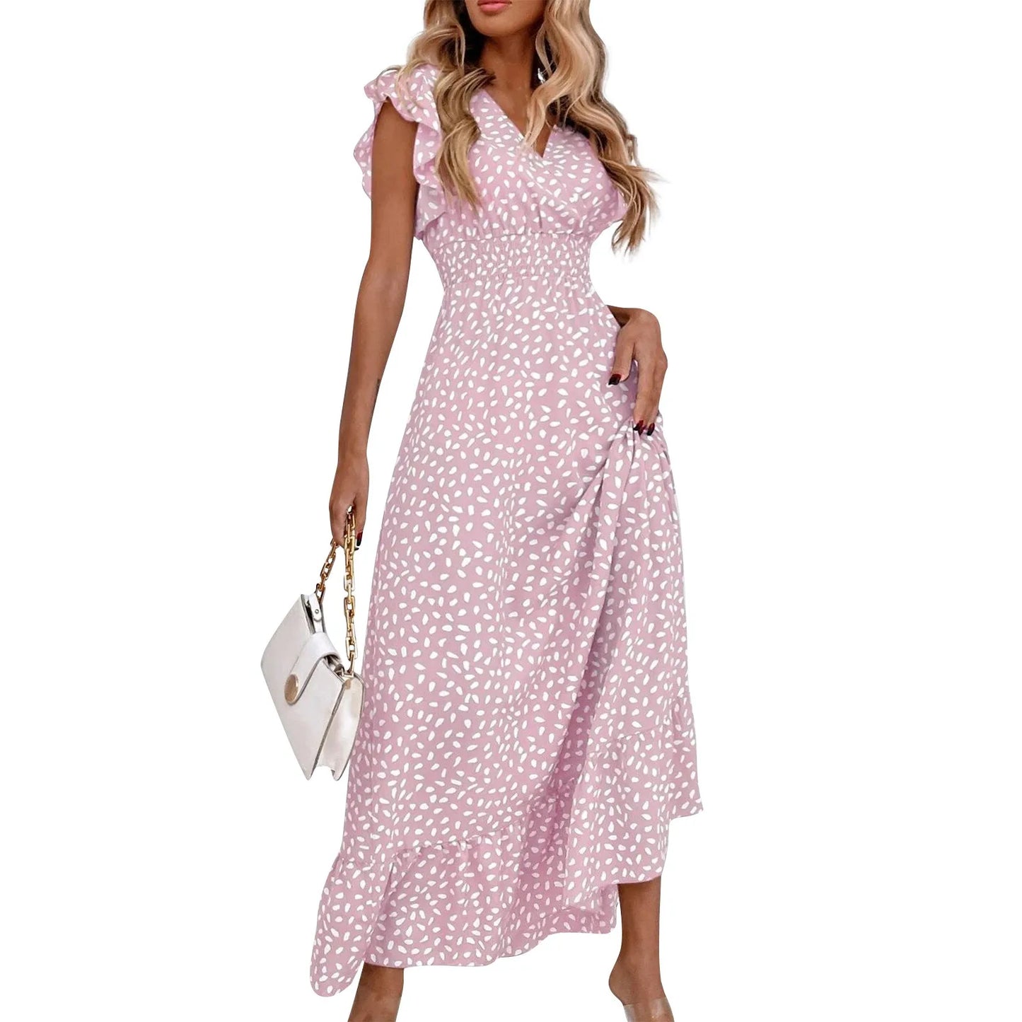 Vintage Paisley Print Long Dress