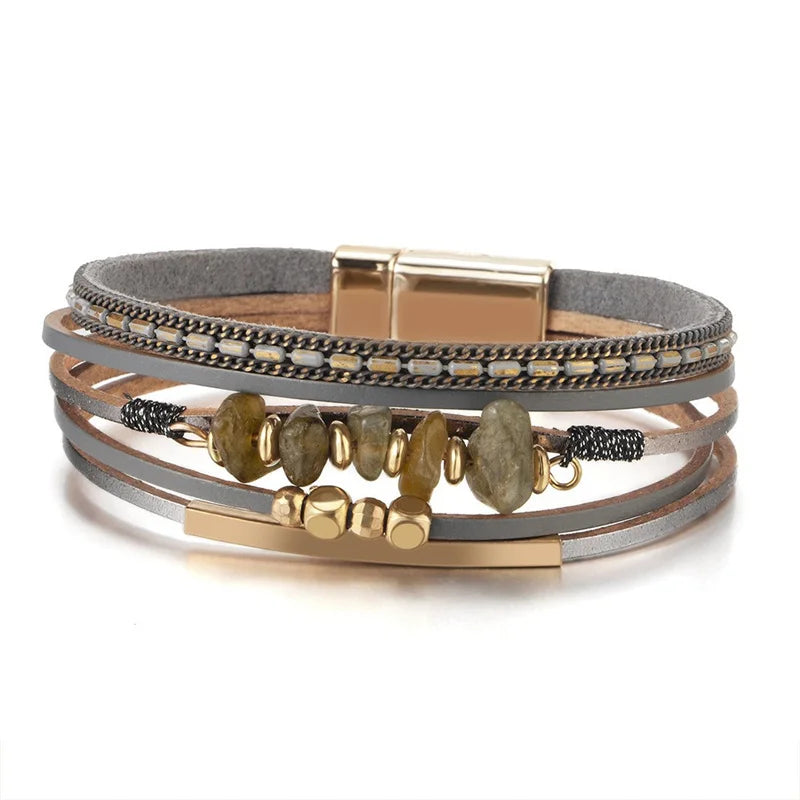 Genuine Leather Wrap Bracelet