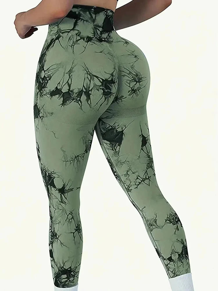 Seamless Tie Dye Yoga Leggings