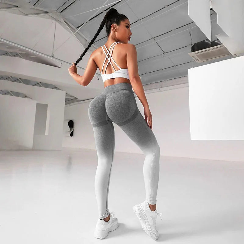 High Waist Gradient Leggings for Women