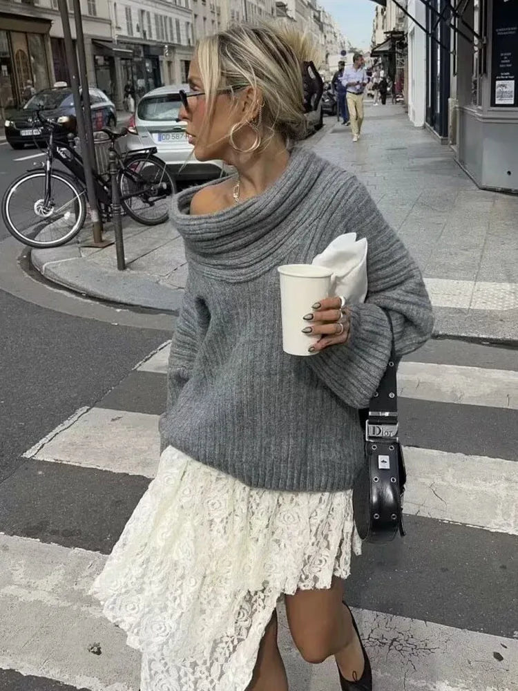Lazy Look Vintage Knit Sweater