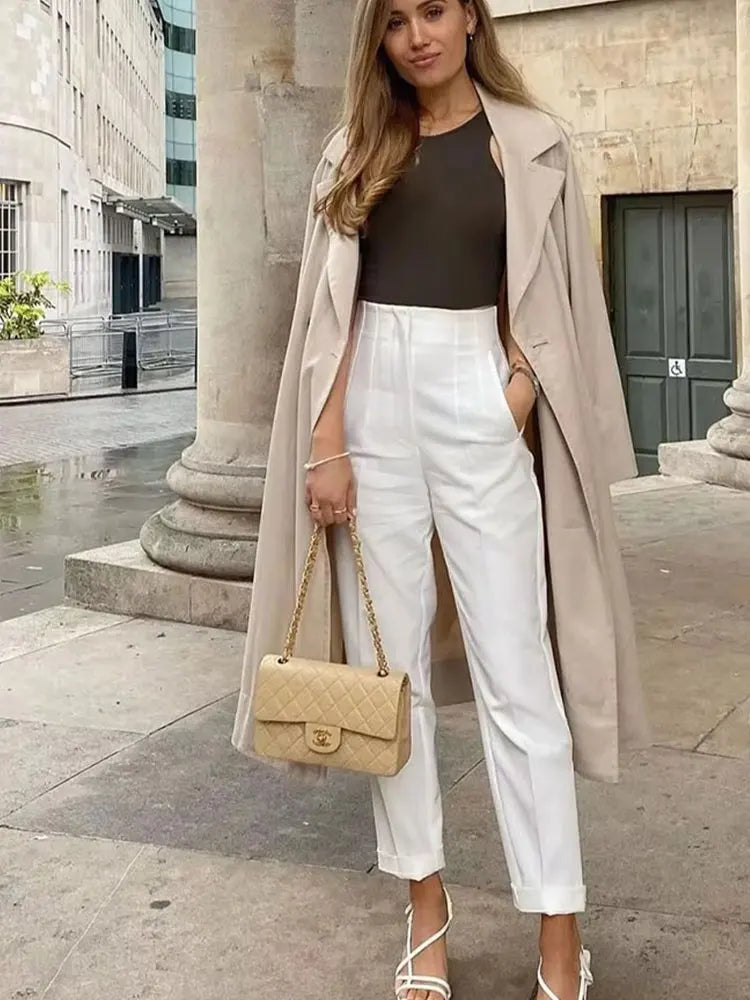 Elegant High Waist Pencil Pants