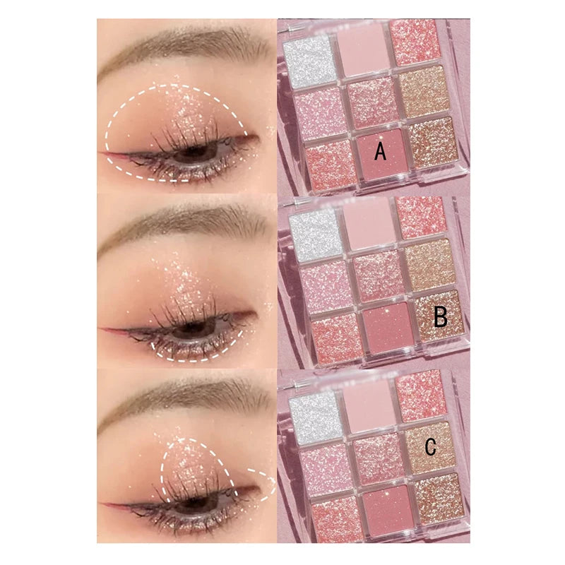 Rose Pink Color Eyeshadow Palette